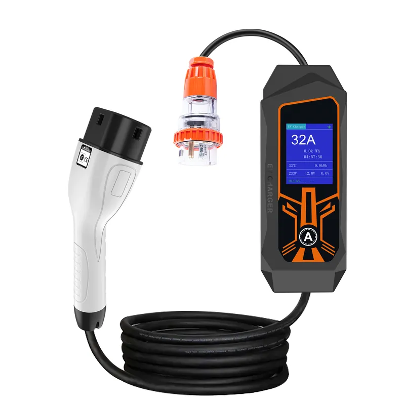 Portable Ev Charger 32A Type 2 Cee Plug - AP01 Tragbares EV-Ladegerät 32A 7kW Typ