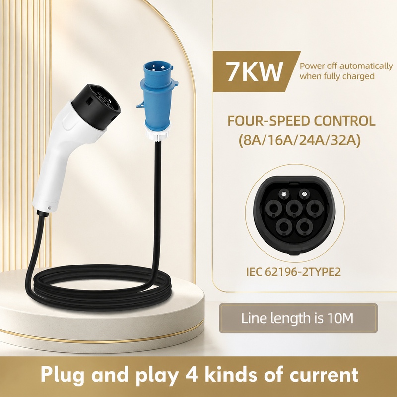 ROMADA 7KW 32A Tragbares Ladeg – Portable Ev Charger 32A Type 2 Cee Plug Bewertung und Preis